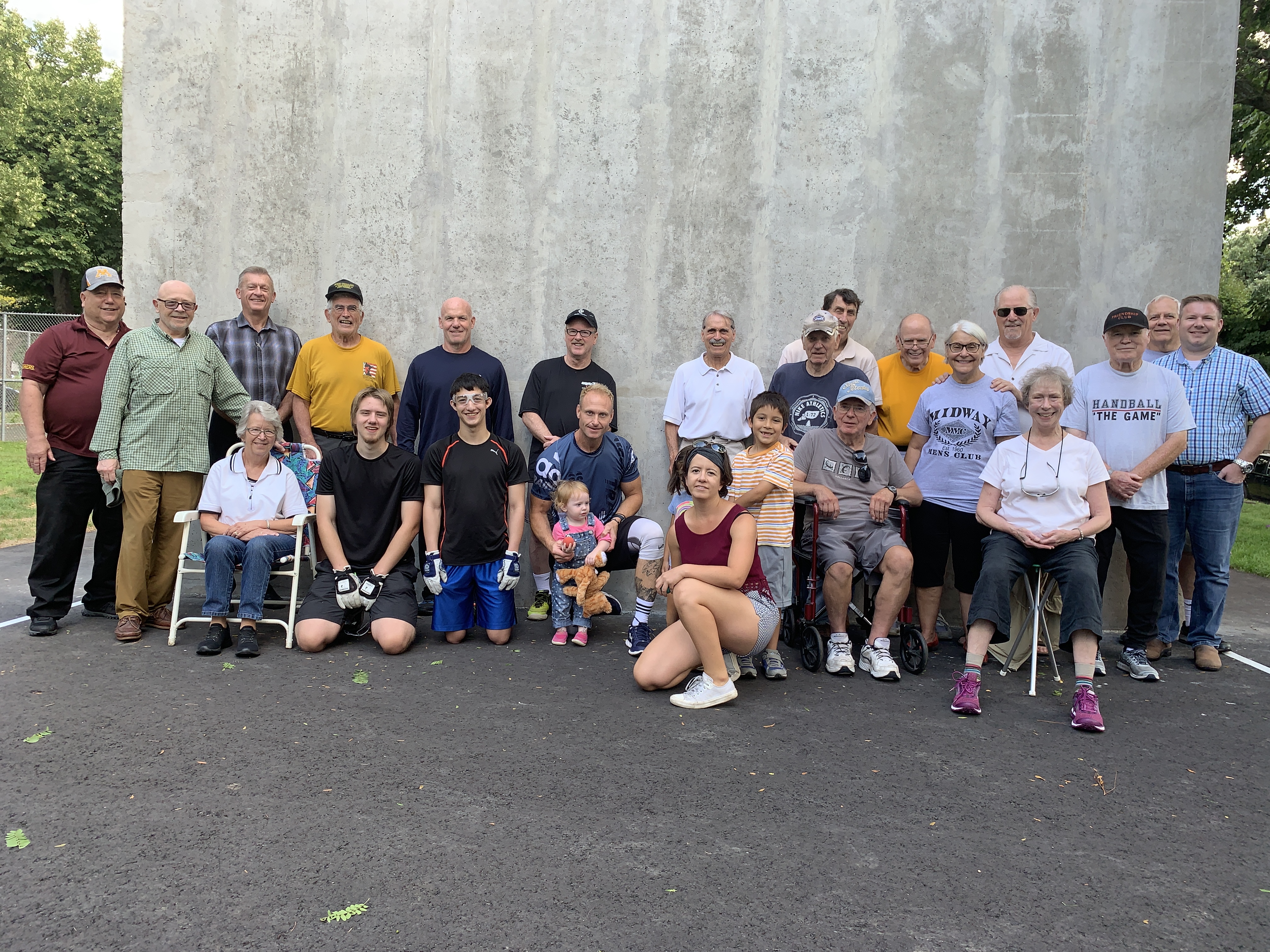 Clayland Park One Wall Celebration - handball players